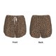 thumbnail image 3 of Balery Brown Leopard Pantalones cortos deportivos para mujer con forro y dos bolsillos, elásticos, para entrenamiento, gimnasio, yoga-Medium, 3 of 7