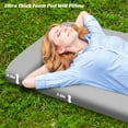 thumbnail image 2 of Fenbeli Self Inflating Sleeping Pad, 3.2'' Thick Memory Foam Camping Pad with Pillow, 4-Season Camp Mat for Tent Gray, 2 of 7