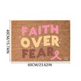 thumbnail image 2 of Cancer Awareness Doormat Ribbon Design Non Ndoor/Outdoor Custom Cancer Doormat And Plaid Throw Blanket Book Throw Blanket Soft Lightweight Blanket, 2 of 3