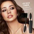 thumbnail image 3 of 4D Silk Fiber Lash Mascara, Lengthening and Thick, Long Lasting, Waterproof & Smudge-Proof, Hypoallergenic Formula 2 Pack Black, 3 of 11