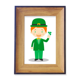 thumbnail image 1 of Traje verde Irlanda Cartoon Marco de imagen marco de escritorio, 1 of 4