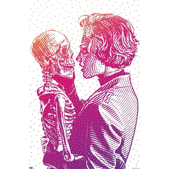 Gallery Pops Marvel Deadpool & Wolverine - Deadpool Action Text Wall Art, Black Framed Version, 12" x 12"