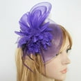 thumbnail image 3 of Children's Brooch Fascinator Dance Performance Bridal Hairpin Headdress Feathers Hair Clip Wedding Hair Accessories Wrist Flower RED, 3 of 8