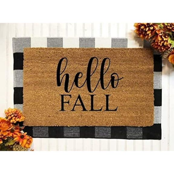 32*20inches Personalized Doormat Hello Fall Fun Home Decoration, Fun Gift Home Kitchen Balcony Decoration