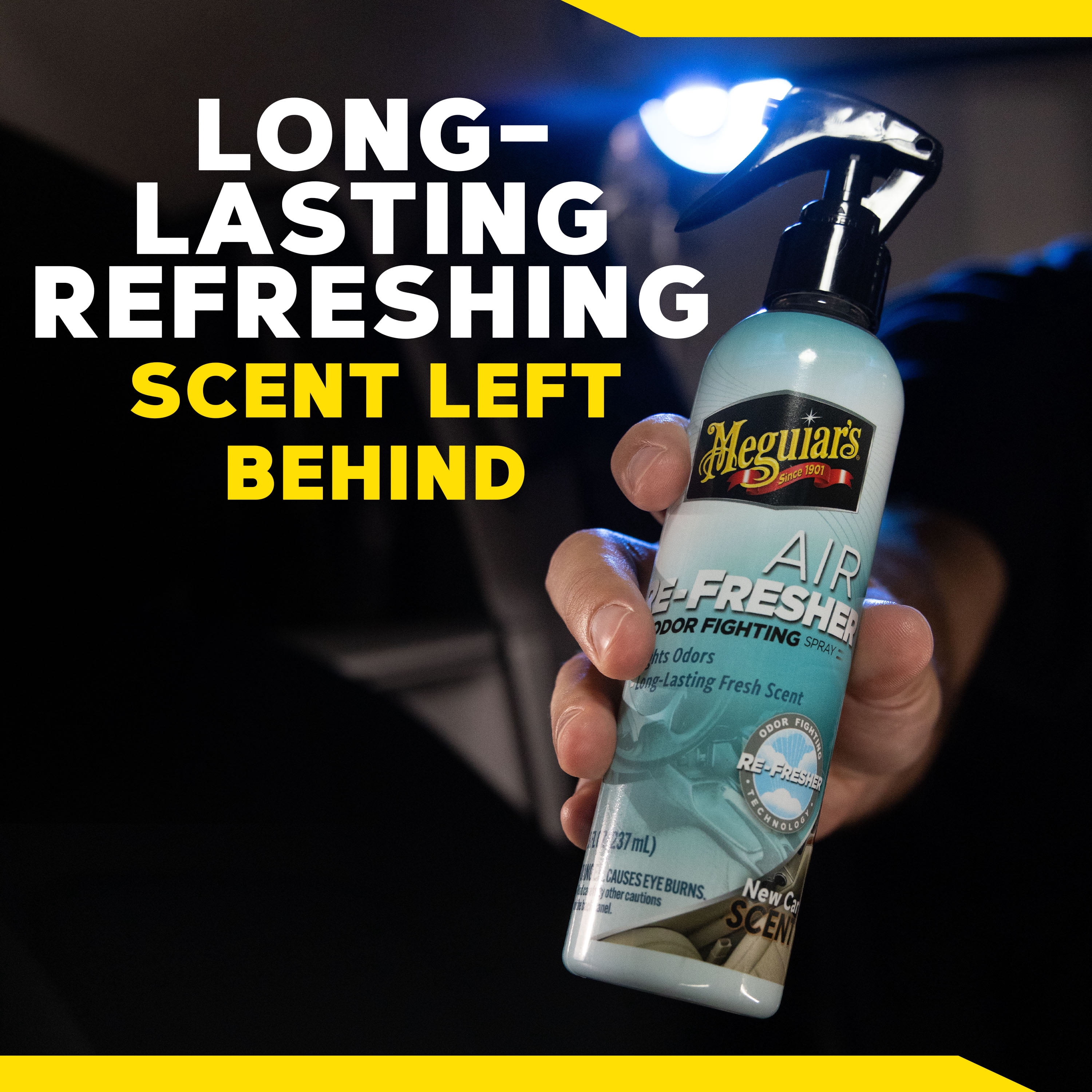 (2 pack) Meguiar’s Air Re-Fresher Odor Fighting Spray, New Car Scent, 8 oz.