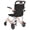 Black and White, variant on Lightweight Folding Transport Wheelchair for Adults and Seniors, 18 lb Aluminum Frame, Removable Armrests, Swing Away Footrests, Locking Handbrake, 220 lb Capacity