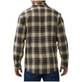 thumbnail image 2 of APEXFWDT Men's Big & Tall Plaid Long Sleeve Shirt Classic Button-Down Collared Shirt Casua Wear & Layering,L,Yellow, 2 of 6
