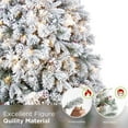 ANOTHERME 7.5ft Flocked Christmas Tree Prelit, White Christmas Tree