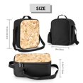 thumbnail image 4 of Thermal Insulation One Shoulder Portable Bento Bag Can Be Reused 8×10.5in For Carrying Drinks Bento Box Fruit Snacks Rose Gold Leopard Print Animal Skin Texture_2, 4 of 8