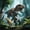 Dinosaur 02, variant on Feelyou Forest Dino Twin Comforter Sets for Boys Men Kids, Farmhouse Animal Bedding Set, Green, Black Reversible, 2-Piece