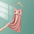 thumbnail image 4 of Dasayo Cami Women Nightgown Sleeveless Pink Spaghetti Strap Sleep Dresses Stretchy Padded Nightgown Women Sleepwear XXL, 4 of 9