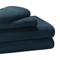 thumbnail image 2 of BNM Egyptian Cotton Bed Sheet Set, Queen, Navy Blue, 2 of 5