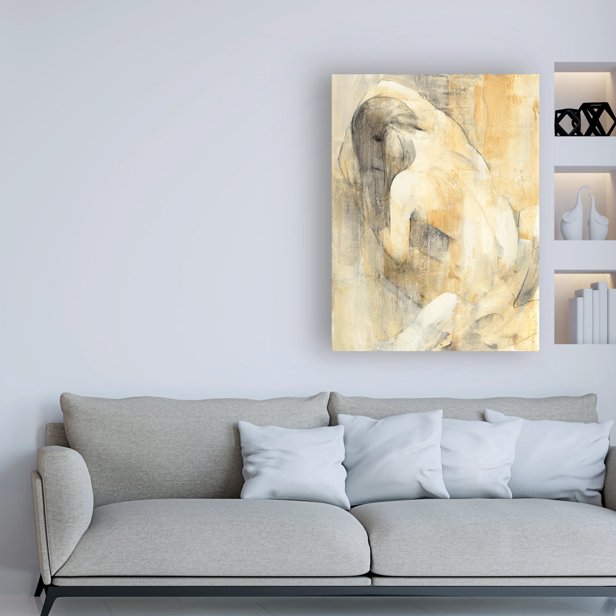 Trademark Fine Art 'Boudoir Beige I' Canvas Art by Albena Hristova