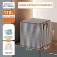 thumbnail image 5 of SHENGXINY Foldable Closet Organizers and Storage, Storage Bag with Large Capacity for Clothing, Blanket, Comforters, Bed Sheets, Pillows and Toys Gray 18.9x17.3x18.9in, 5 of 8
