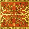 thumbnail image 1 of Ahgly Company Indoor Square Persian Yellow Traditional Area Rugs, 4' Square, 1 of 4