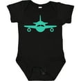 thumbnail image 3 of Inktastic Cute Teal Airplane Boys or Girls Baby Bodysuit, 3 of 5