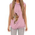 thumbnail image 5 of Stralyhd Pet Pouch Hoodie for Women Cozy Soft Kitten Puppy Holder Sweatshirts Fleece Warm Kangaroo Pouch Hoodie Sleeveless Small Animal Carrier Pullover with Pet Pocket Pink 2XL, 5 of 5