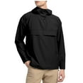 thumbnail image 1 of Blusa de manga larga con capucha para hombre, estilo casual, de color liso, con botones y bolsillos, de poliéster., 1 of 6