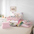thumbnail image 6 of jejeloiu Farm Animal Horse Twin Bedding Sets 7-Piece,Colorful Flower Bedding Comforter Set,Graffiti Rainbow Sheet Sets For Girls,Super Cozy Room Decor Reversible, 6 of 8