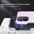 thumbnail image 6 of Case for iPhone 12 Pro Max, [Built-in Camera Cover] Military Shockproof Phone Case Cover with Embedded Metal Ring Stand Kickstand [Support Magnetic Car Holder] for iPhone 12 6.7'', Lavender, 6 of 13