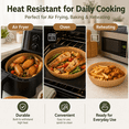 thumbnail image 5 of 50/100/200PCS 6.3 inch Round Air Fryer Liners Disposable, Non-Stick Oil-Proof Waterproof Parchment Paper for Air Fryer, Oven, Microwave, Baking, Roasting, Cooking, Reheating Kitchen Cookware Supplies, 5 of 10