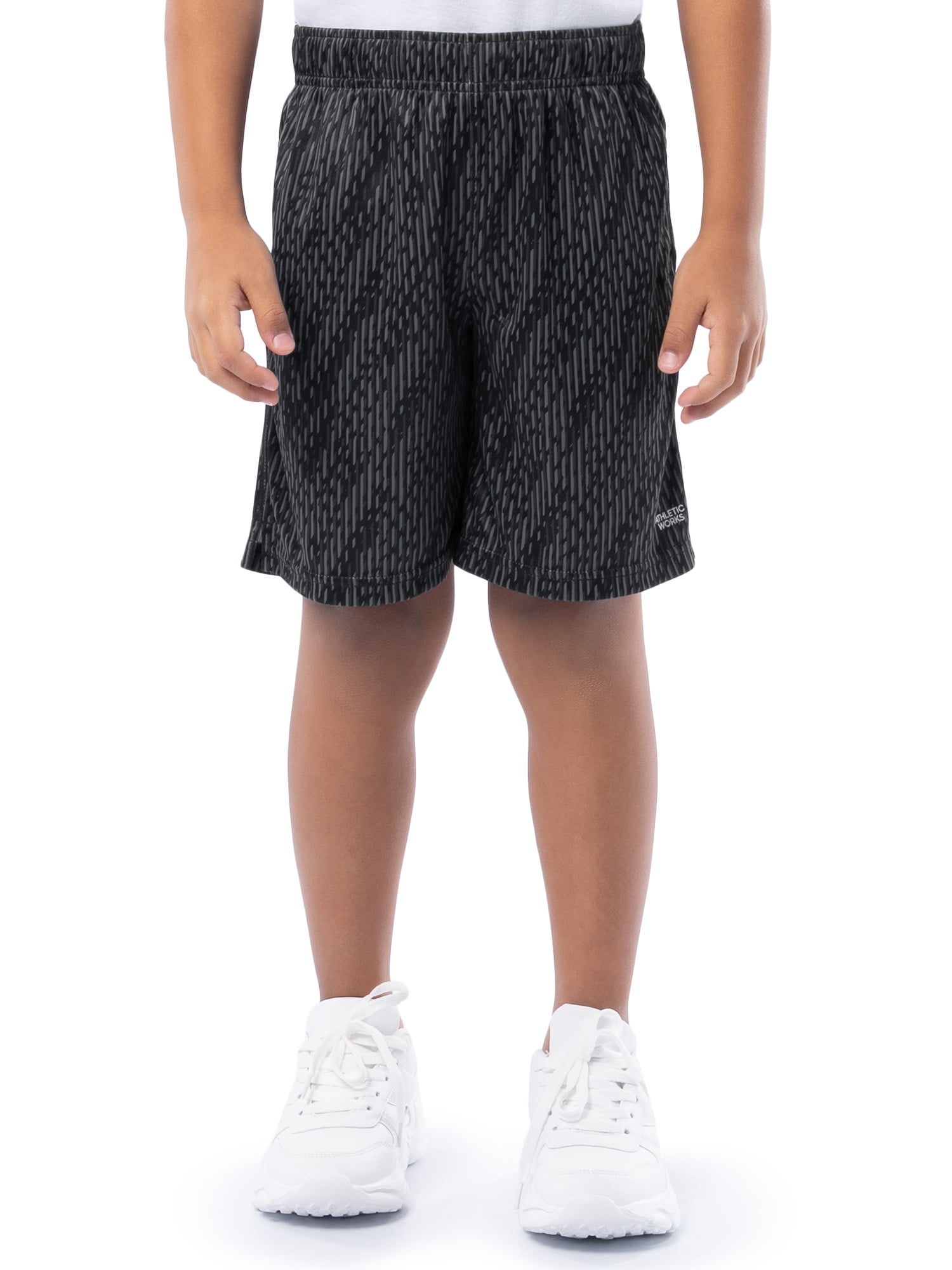 Athletic Works Boys Core Performance Shorts, 2-Pack, Sizes 4-18 & Husky
