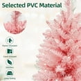 thumbnail image 2 of Mini Christmas Tree with Lights,Holiday Artificial Flocked Mini Christmas Tree Decoration,Includes 50 Led Warm Yellow Lights and Cloth Bag,Indoor Home Evergreen Tabletop Decor 2ft/24inch, 2 of 14