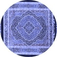 thumbnail image 1 of Ahgly Company Indoor Round Persian Blue Traditional Area Rugs, 5' Round, 1 of 4