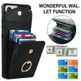 thumbnail image 2 of Wallet Case Compatible with Samsung Galaxy S22 Ultra,Case with Card Holder,with a strap,RFID Blocking Leather Cover 360°Rotation Ring Kickstand Protective Bumper Designed for Galaxy S22 Ultra,Black, 2 of 10