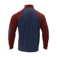 thumbnail image 5 of Men's Raglan Sleeve Stand Collar Sweatshirt, Outdoor Casual Button Front Pullover Top for Fall, Hiking,Navy,3XL, 5 of 9
