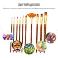 thumbnail image 3 of 10Pcs Juego de pinceles de pintura, pelo de nailon / para pintura al óleo / suministros de dibujo Eccomum Camello, 3 of 7
