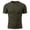PJ120_Army Green, variant on Mens Ice Silk Shirts Crew Neck Short Sleeve Fitted Tshirts Breathable Mesh Solid Color Pullovers Black L