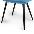 thumbnail image 4 of Baylor Chaise de Salle à Manger Mid-Century Modern (Ensemble de 2) en Velours Bleu, 4 of 8