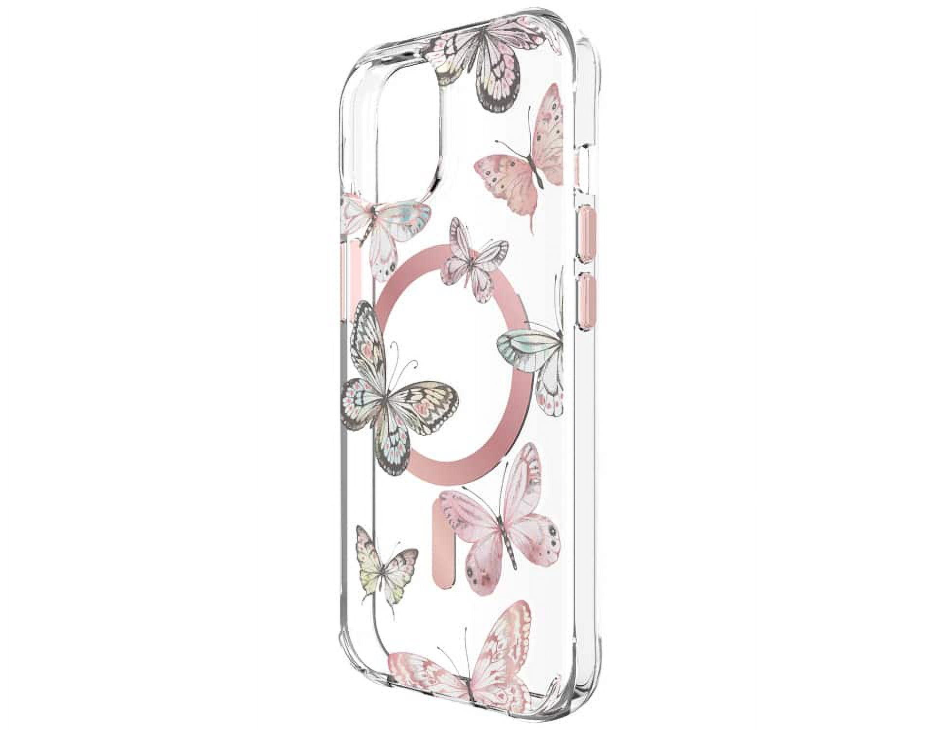 Karma by Body Glove Pink Butterflies with MagSafe Case For iPhone 15/14/13