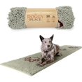 thumbnail image 1 of GFDYREE - Ultra Absorbent Microfiber Dog Door Mat, Durable, Quick Drying, Washable, Prevent Mud Dirt, Keep Your House Clean (Light Grey w/Paw Print, Hallway Runner) - 8' x 2' Feet, 1 of 7