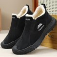 thumbnail image 4 of Willtoo Mens Snow Shoes Winter Fleece Lined Slip On Anti-Slip Walking Shoes Rugged Sole Thermal Ankle Boots Soft Faux Fur Lined Outdoor Casual Sneakers, 4 of 5