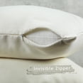 thumbnail image 2 of 3S Brother's Solid Cushion Cover Super Soft & Cozy Home Décor Throw Pillow Case for Chair Couch Bedroom & Livingroom Décor Pillowcase with Invisible Zipper Set of 2 Pieces - Cream 24"x24" Each, 2 of 8