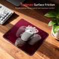thumbnail image 4 of LIVEKEY Mouse Pad Durable Easy Clean Anti Slip Stitched Edge with White Flower Vase Pattern on Deep Red for Gaming and Office Desk 26x21cm, 4 of 6