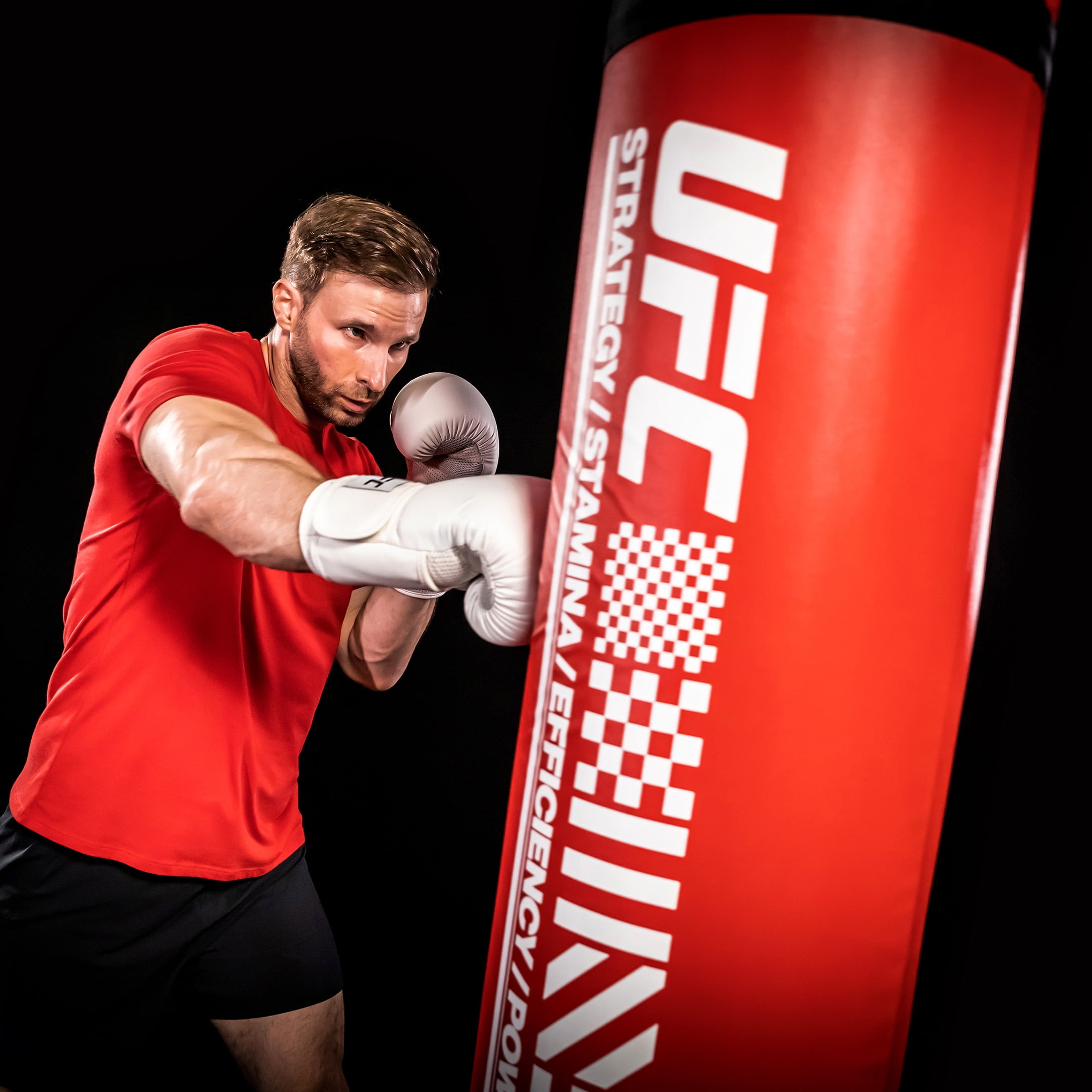 UFC Tonal Boxing Training Gloves - 18oz, White - Premium Performance, Maximum Shock Absorption Protection for Boxing & MMA Sparring, Bag/Mitt Work, & Cardio Fitness