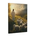 thumbnail image 3 of CozyNet Jesus Standing In A Glowing Meadow Surrounded By Lambs Under A Serene Sky Good Shepherd Wall Art Prints With Frame Canvas Perfect for Living Room & Bedroom, Ready to Hang, Wall Decor 12"x16", 3 of 10