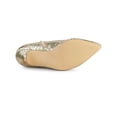 thumbnail image 5 of BLISSFUL STEP Women's Glitter Pointed Toe Stiletto Heels Ankle Boot Gold 11, 5 of 7