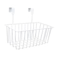 thumbnail image 6 of Wire Basket Over Door Cabinet Organizer Storage Metal Hanging With Hooks For Laundry White Bedroom Pantry, 6 of 7