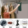thumbnail image 6 of 10pc Plastic Multifunctional Hangers Black 78x137x2mm Inner Diameter: 18x123mm, 6 of 7