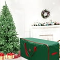thumbnail image 6 of Whole Sale Deals 2-Pack 9Ft Christmas Tree Storage Bag with Zipper - Waterproof Storage Container for Artificial Xmas Trees, Dual Handles, Green (Folds Flat, Attic/Basement Storage), 6 of 6