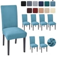 thumbnail image 1 of Chair Covers for Dining Room Set of 6 Kitchen Chair Covers, Dining Room Chair Covers Chair Slipcover Parsons Chair Covers, Dark Cyan, 1 of 7