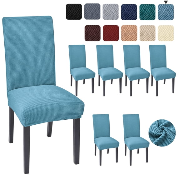 Chair Covers for Dining Room Set of 6 Kitchen Chair Covers, Dining Room Chair Covers Chair Slipcover Parsons Chair Covers, Dark Cyan