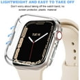 thumbnail image 4 of Southwit Compatible for Clear Apple Watch Band 45mm 44mm 42mm 41mm 40mm 38mm Ultra, Men Women Watch Band with Case Sport Jelly Transparent Strap for iWatch Series 8 7 6 5 4 3 2 1 SE, 4 of 5