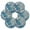Butterflies and Circular Motif, variant on 6 Pcs Drink Coasters with Holder 3.94in Woven Coasters for Drinks Abstract Blue and White Butterfly Coaster Set for Protection Table