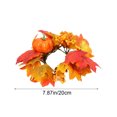 thumbnail image 3 of Decoraciones de Halloween, adornos de Halloween, regalos de Halloween, corona de hojas de arce artificiales, decoración de mesa con bayas de calabaza para festival de Halloween, candelabros, corona, d, 3 of 6