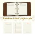 thumbnail image 5 of A9 Leather Journal, 2Pcs 3 Ring Notebook Binder Planner Loose Leaf 60 Sheets Paper Refillable for Business Office Study Writing, Dark Brown, 5 of 6